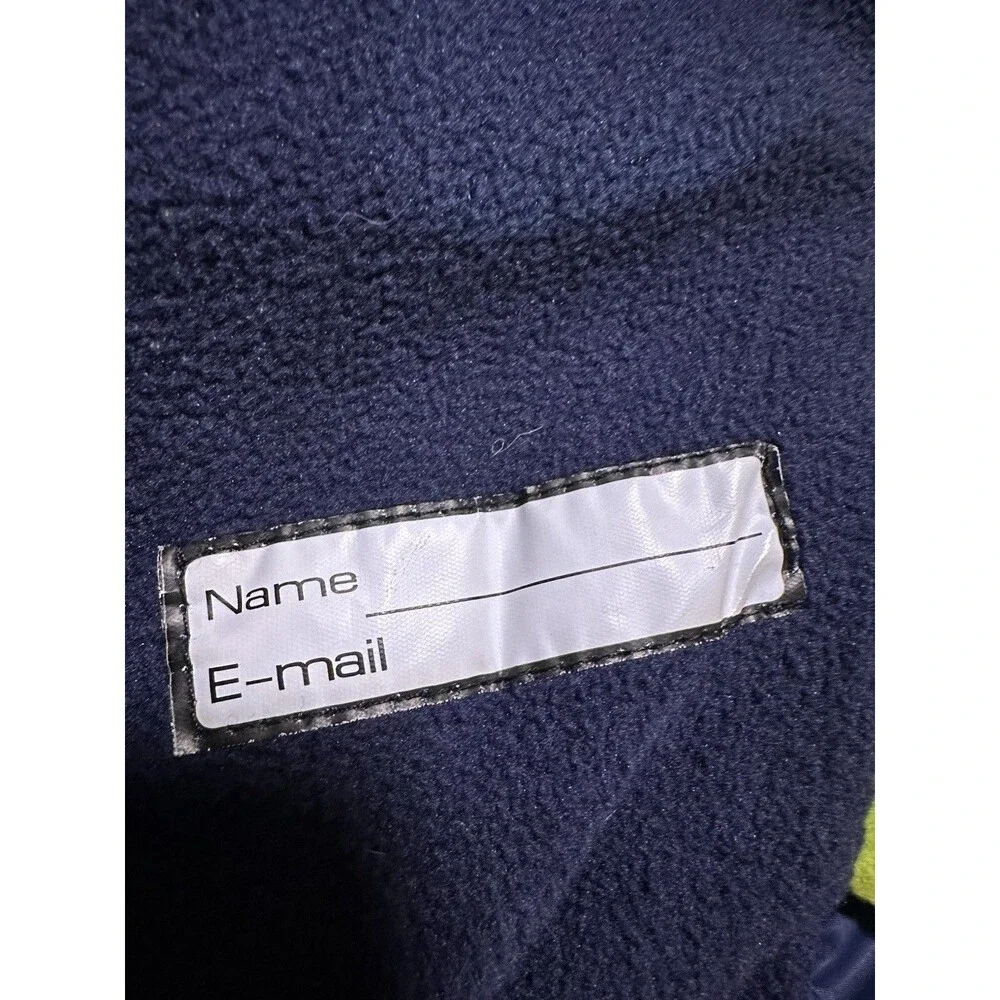 Snozu Boys Hooded Puffer Jacket Coat With fleece Lined Inner Bib Navy Lime 4T